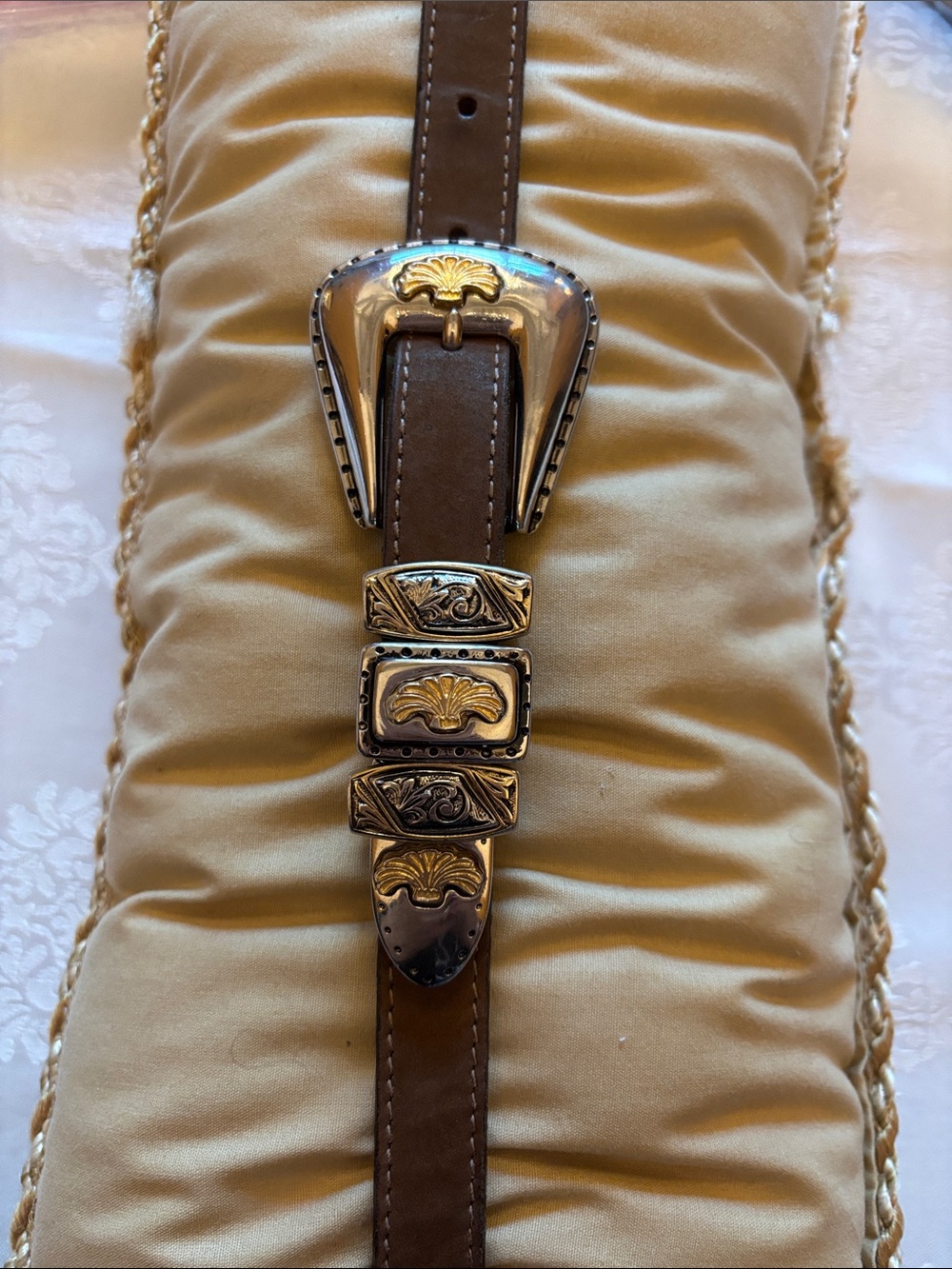 Streets ahead, ladies, tan leather belt